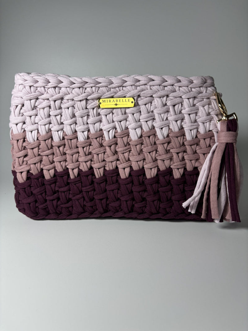 Maïa Clutch – Pink, mauve and burgundy