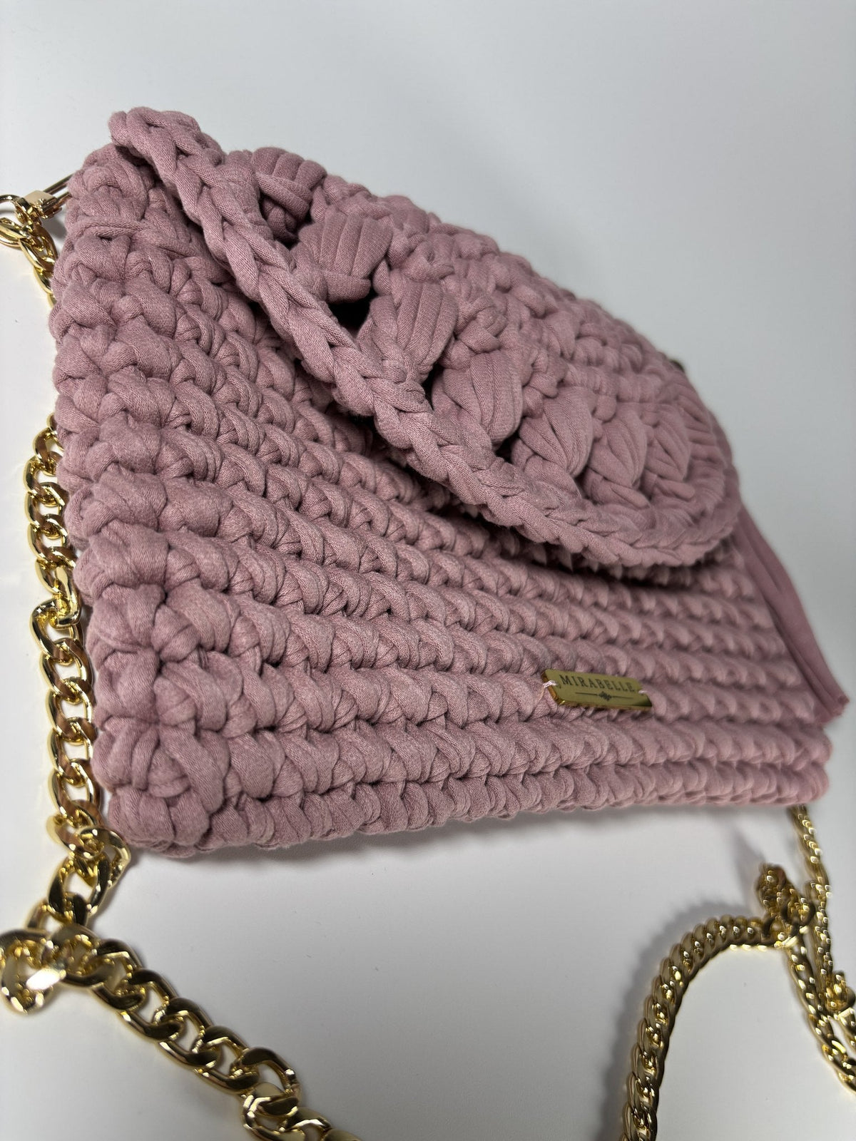 Pochette écaille vieux rose, vue de dessus