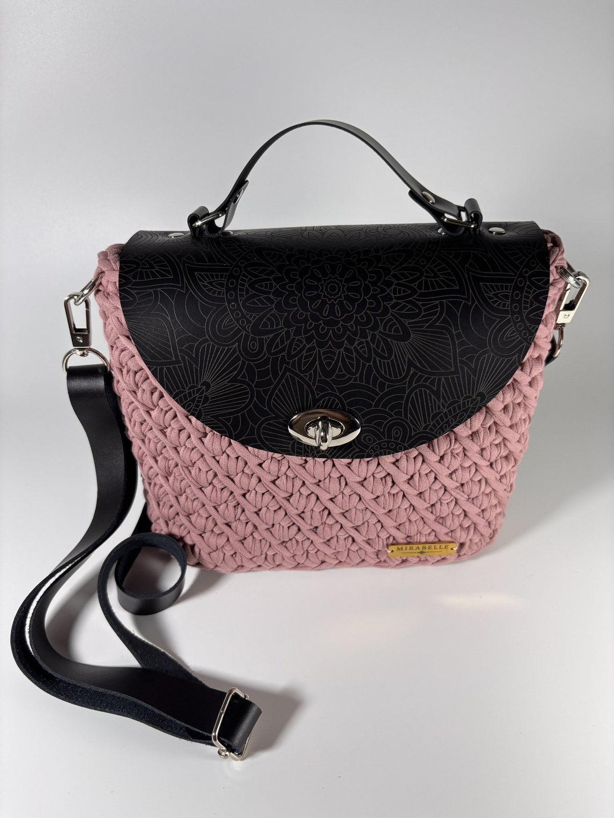 Besace rose mandala, profil